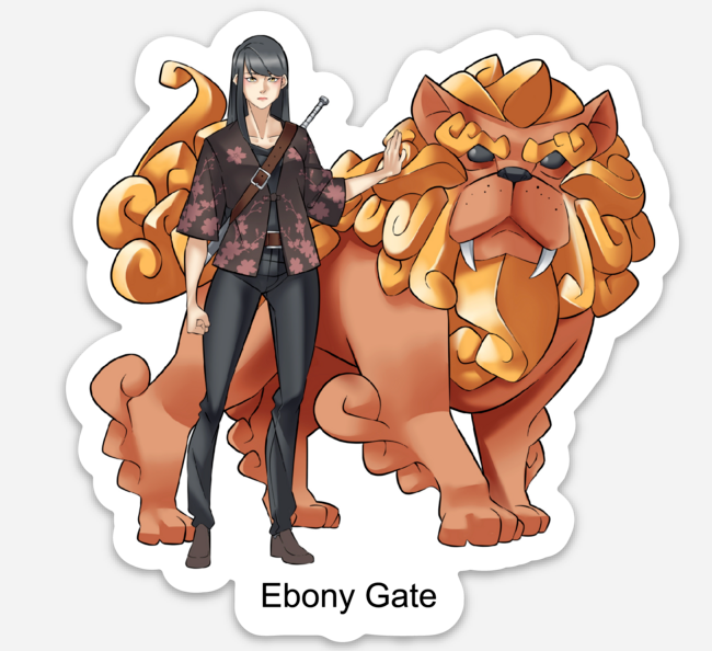 Emiko + Bao 4" Sticker/Decal
